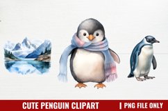 Cute Penguin Clipart Sublimation Product Image 1