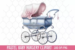Pastel Baby Nursery Clipart, Baby Nursery Clipart Product Image 1
