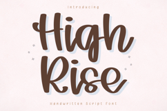 High Rise - Handwritten Script Font Product Image 1