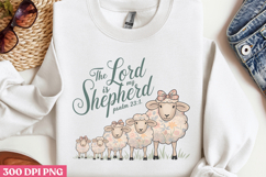The lord is my shepherd PNG, Retro Easter Sublimation PNG Product Image 2