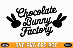 Chocolate Bunny Factory SVG Design | SVG Cut files Product Image 1
