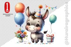 Cute Donkey Clipart - PNG File Product Image 2