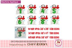 Snowman Numbers machine embroidery bundle 1678B Product Image 1
