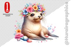 Cute Sea Lion Clipart - PNG File Product Image 1