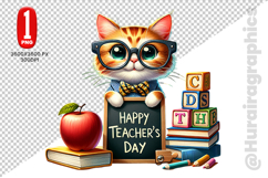 Cute Cat Clipart - PNG File Product Image 1