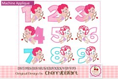 Valentine&#039;s day Numbers applique machine embroidery 2216 Product Image 1