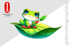 Cute Frog Clipart - PNG File Product Image 2
