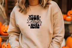 Gildan 18000 Black Mockup, Halloween Gildan 18000 Mockup Product Image 1