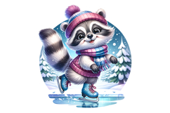 Cute Raccon Clipart - PNG File Product Image 1