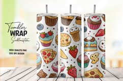 Cookies pattern tumbler wrap sublimation Product Image 1