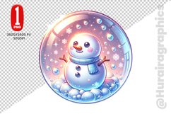 Snow Men Clipart- PNG File Product Image 1