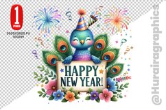 Cute Peacock Clipart - PNG File Product Image 1