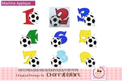 Soccer sports Numbers machine embroidery bundle 1555B Product Image 1