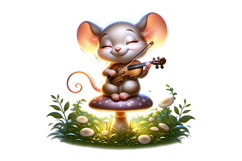 Cute Mouse Clipart - PNG File Product Image 1