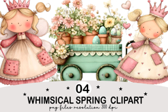 Whimsical Spring Clipart png Whimsical Spring Watercolor png Product Image 1