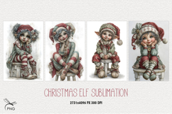 Christmas Elf Sublimation - 4 Variations Product Image 1
