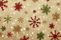 A festive holiday background with colorful snowflakes Product Image 1