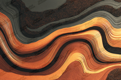 Black Gold Copper Abstract Wave Luxury Texture Background Product Image 1