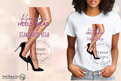 Fashion High Heels Quote PNG Chic Woman Legs Clipart set Product Image 3