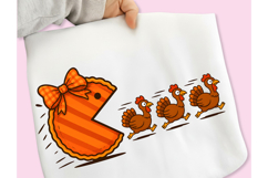 Funny Pumpkin Pie Thanksgiving Fall PNG, Pumpkin Pie Chasing Product Image 4