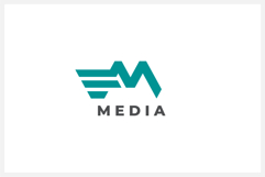 Media Letter M Logo Design Vector Product Image 1
