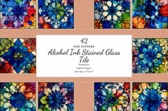Rainbow Alcohol Ink Stained Glass Tiles| Red Green Blue Product Image 1