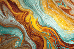 Teal Gold Abstract Glitter Swirl Artistic Texture JPG Product Image 1