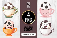 Soccer Cup Clipart Sublimation PNG Product Image 1