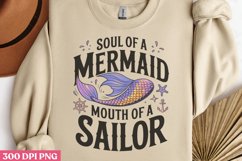 Soul of a mermaid mouth of a sailor PNG ,Mermaid Sublimation Product Image 2