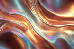 Iridescent Metallic Wave Chrome Texture Background JPG Product Image 1