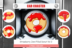 Car Coaster Jam Filled Donut Product Image 1