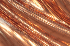 Polished Copper Chrome Wave Metallic Texture Background Product Image 1