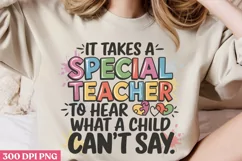 It Takes A Special Teacher PNG, Autism Sublimation PNG Product Image 1