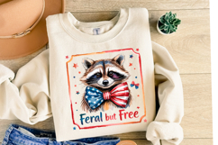 Feral but Free Svg Design | 4th of july svg | Shirt Svg Product Image 2