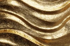 A luxurious gold wavy textured surface Product Image 1