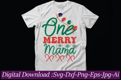 One Merry Mama svg cut file Product Image 1