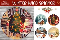 Santa Claus Wind Spinner, Winter Village Wind Spinner Design Product Image 1