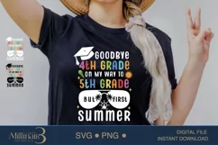 Goodbye 4th Grade SVG|On My Way To 5th Grade,|But First Sum Product Image 1