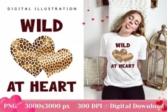 Valentine's Day Sublimation, Wild At Heart Png, Love Heart Product Image 1
