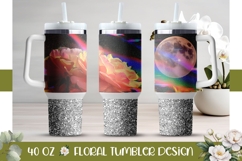 Cosmic Tumbler Design, Glitter 40 Oz Tumbler Wrap Product Image 1