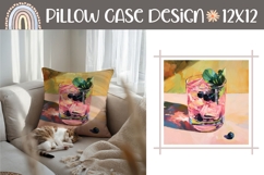 Art Pillow Case Design, Cocktail Pillow Sublimation Product Image 1