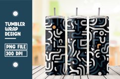 Abstract Shapes Outline Pattern Tumbler Wrap Product Image 1