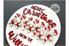 Merry Christmas Welcome sign SVG, Christmas Family Name sign Product Image 2