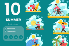 Summer Holiday Illustration Pack Product Image 1