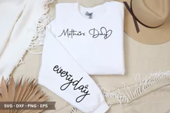 Mothers Day SVG - Mother's Day Sleeve T shirt Design Product Image 1