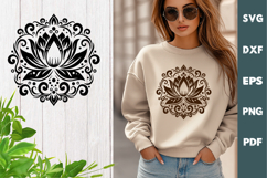Mandala laser SVG PNG| Lotus Buddha ornament Product Image 2