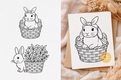Easter Bunny svg, Easter Basket svg, Easter svg, Spring svg Product Image 1
