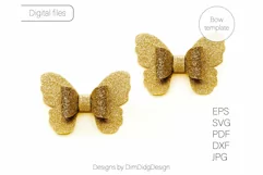 Butterfly bow svg Hairbow svg Leather bow svg Hair bow svg Product Image 4
