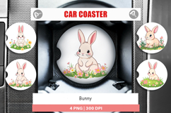 Car Coaster Spring Bunny Product Image 1
