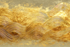 A golden abstract wavy textured lines Product Image 1